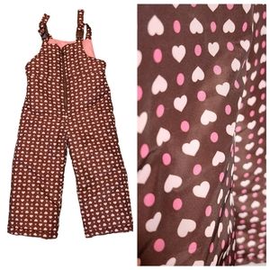 London fog hearts snow bibs